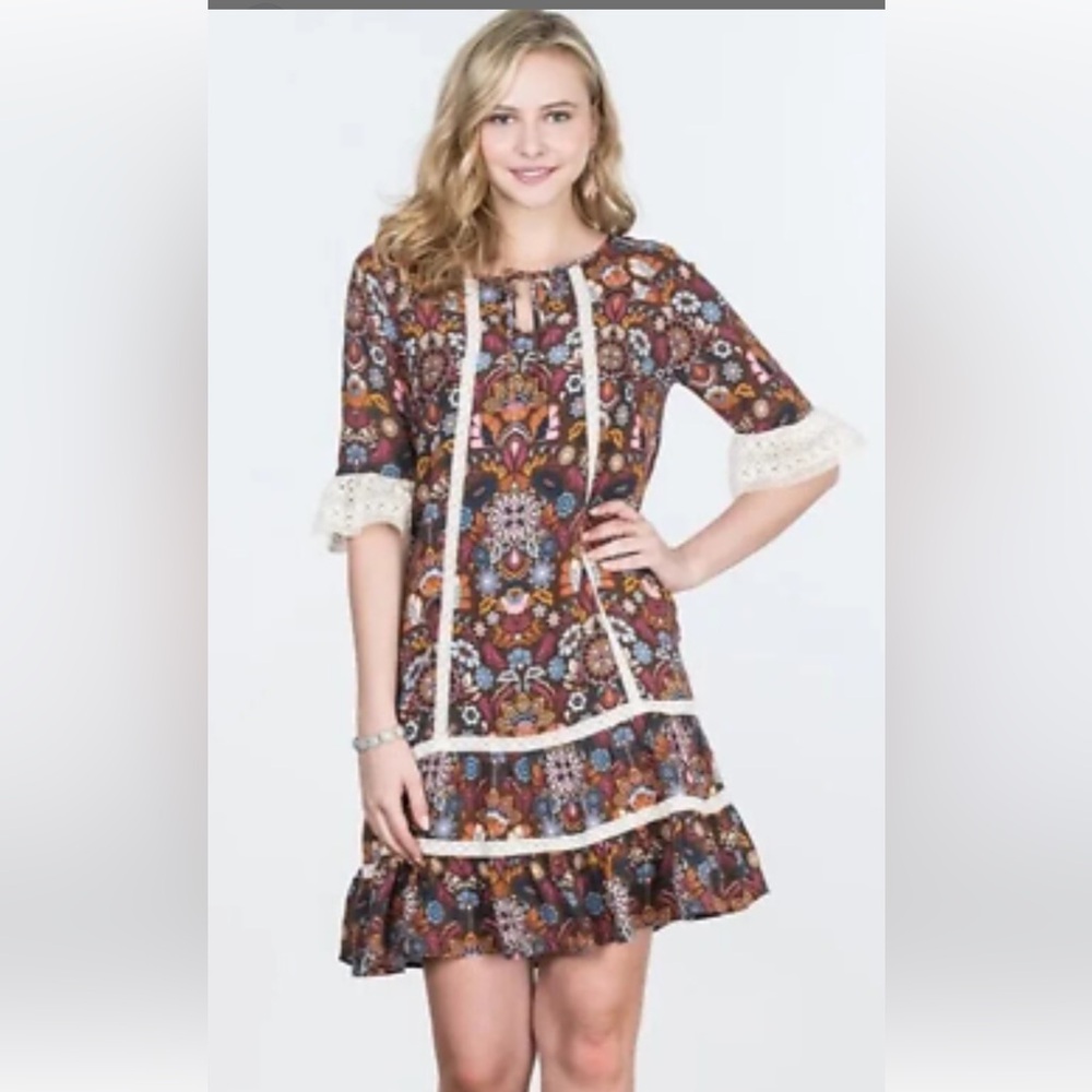 Matilda Jane Floral Bohemian Dress size medium